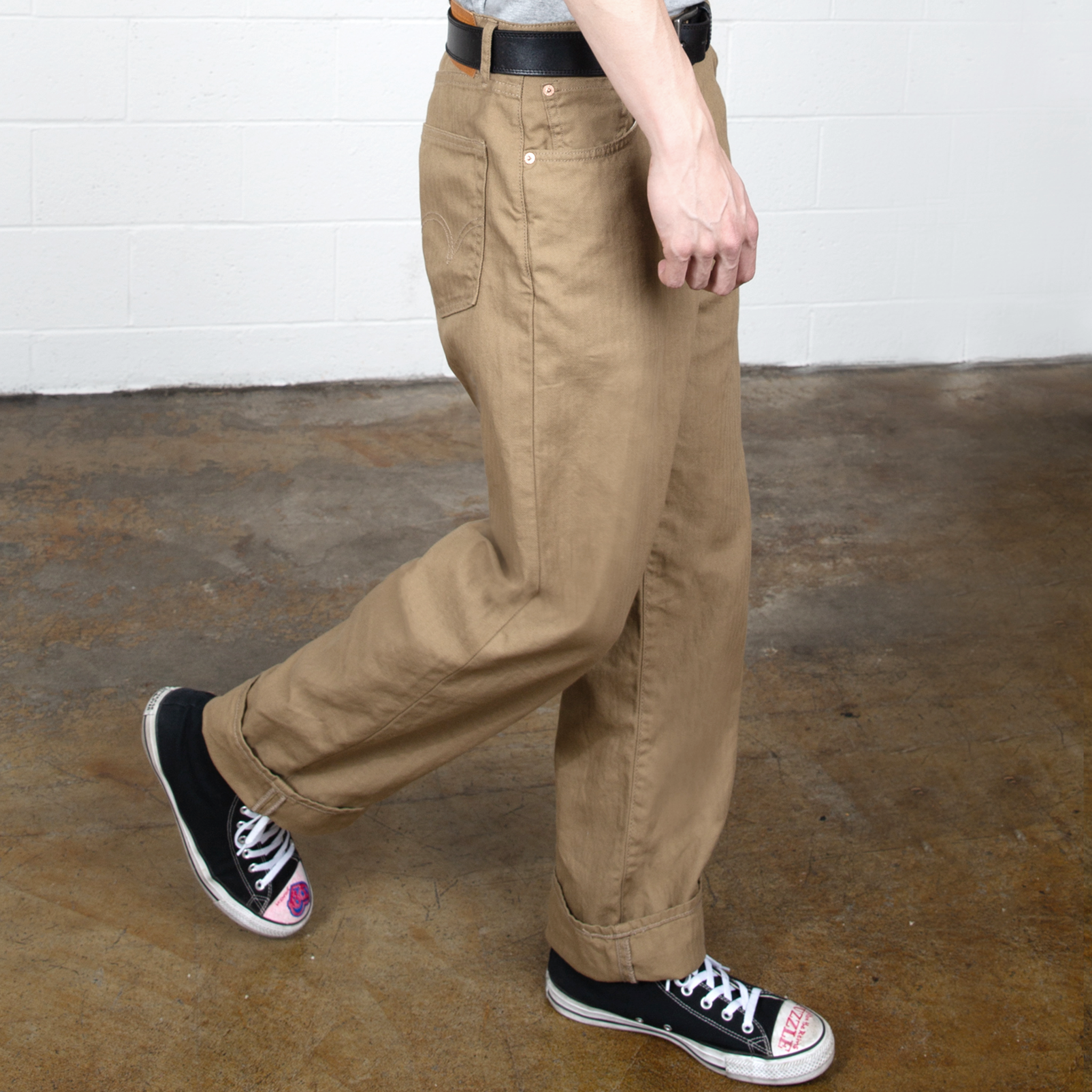 Aomori KHAKI Wide Straight Wet