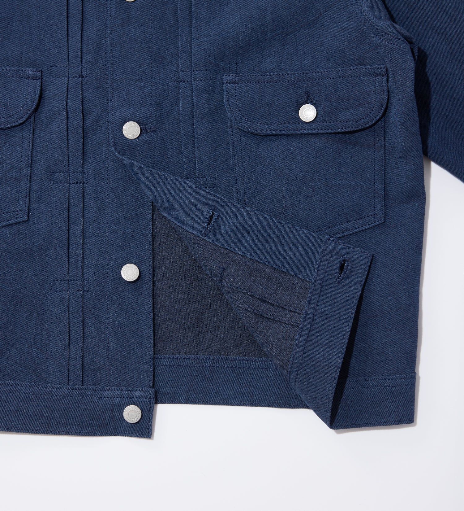 COTTON LINEN JACKET NAVY