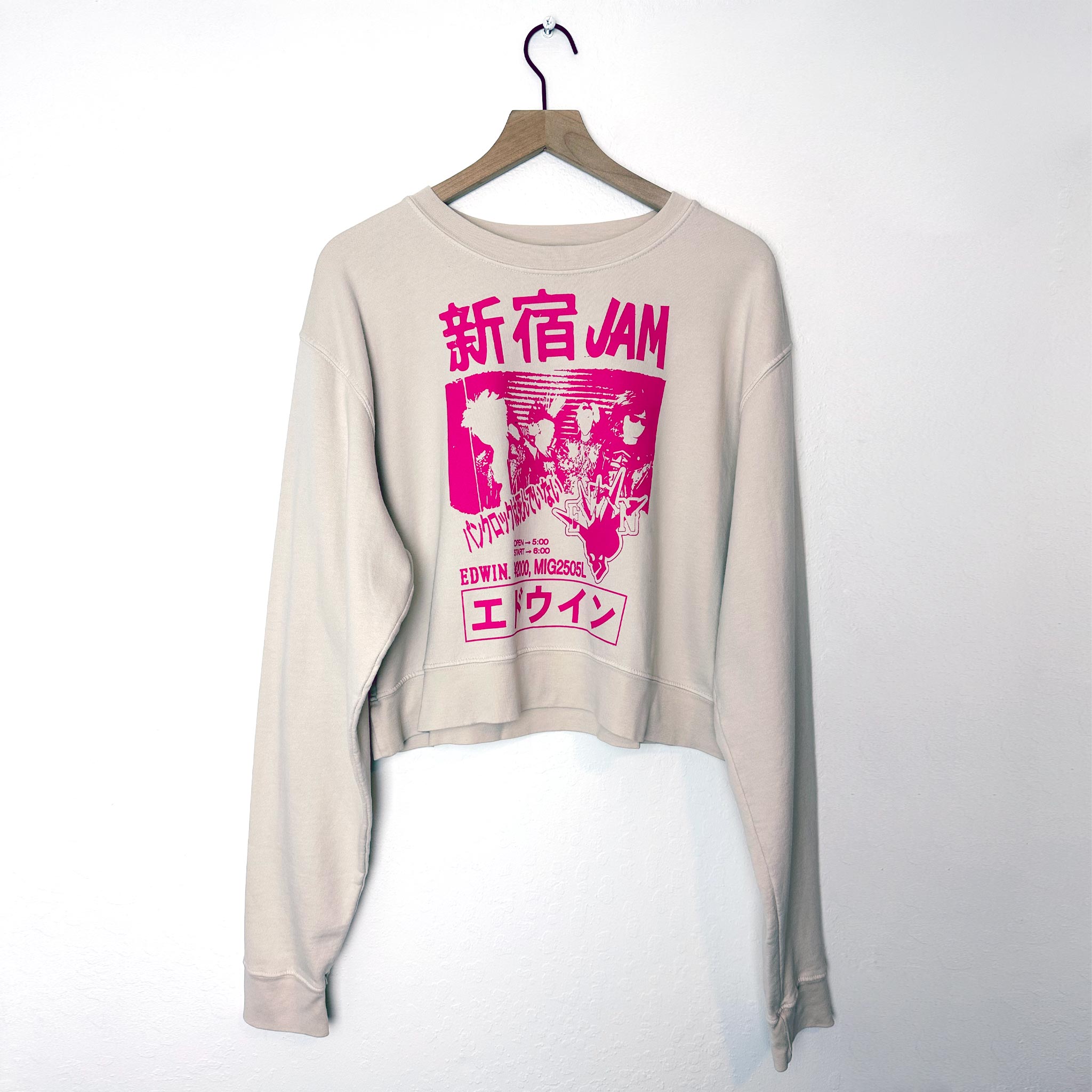 Edwin Punk Club Cropped 100 % Organic Cotton Crew