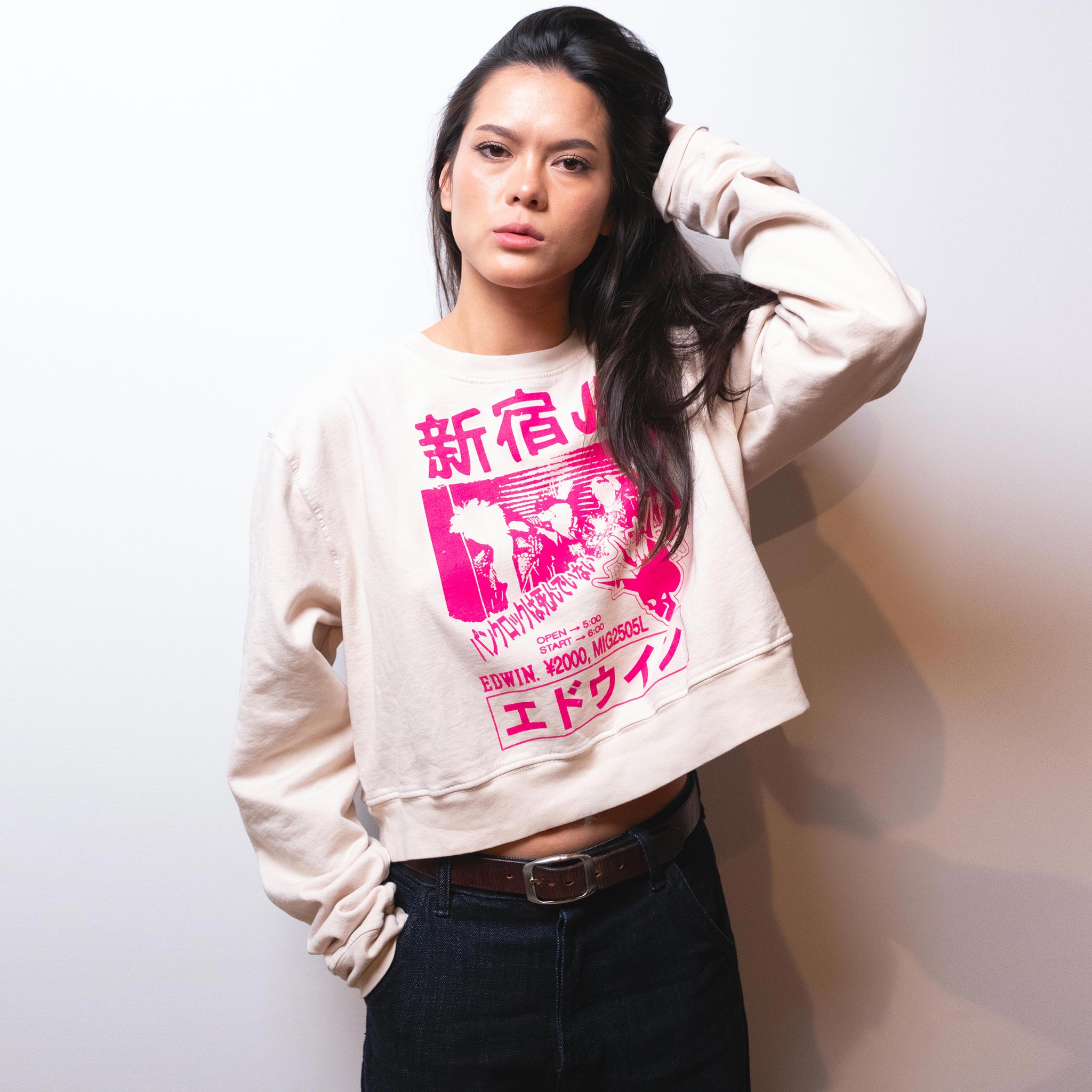 Edwin Punk Club Cropped 100 % Organic Cotton Crew