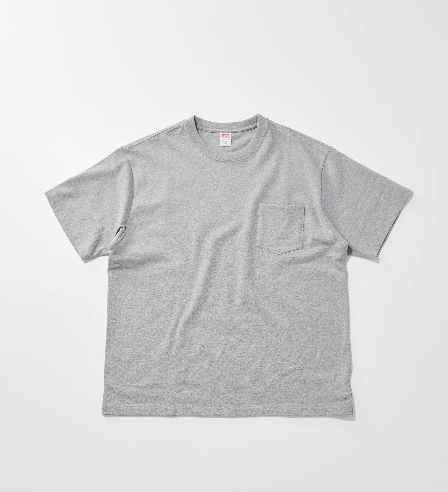 Plain Gray Pocket T Shirts POCKET TEE Heather Gray MADE IN JAPAN