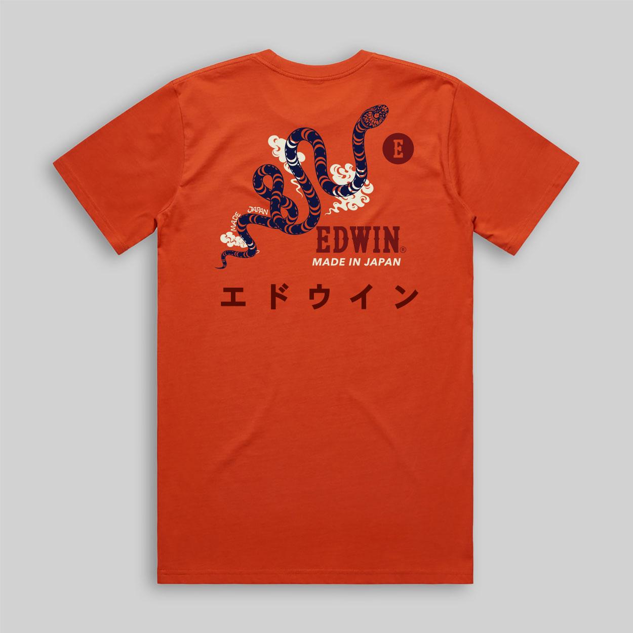 Edwin 100 % Recycled Cotton SNAKE Short Sleeve Tee