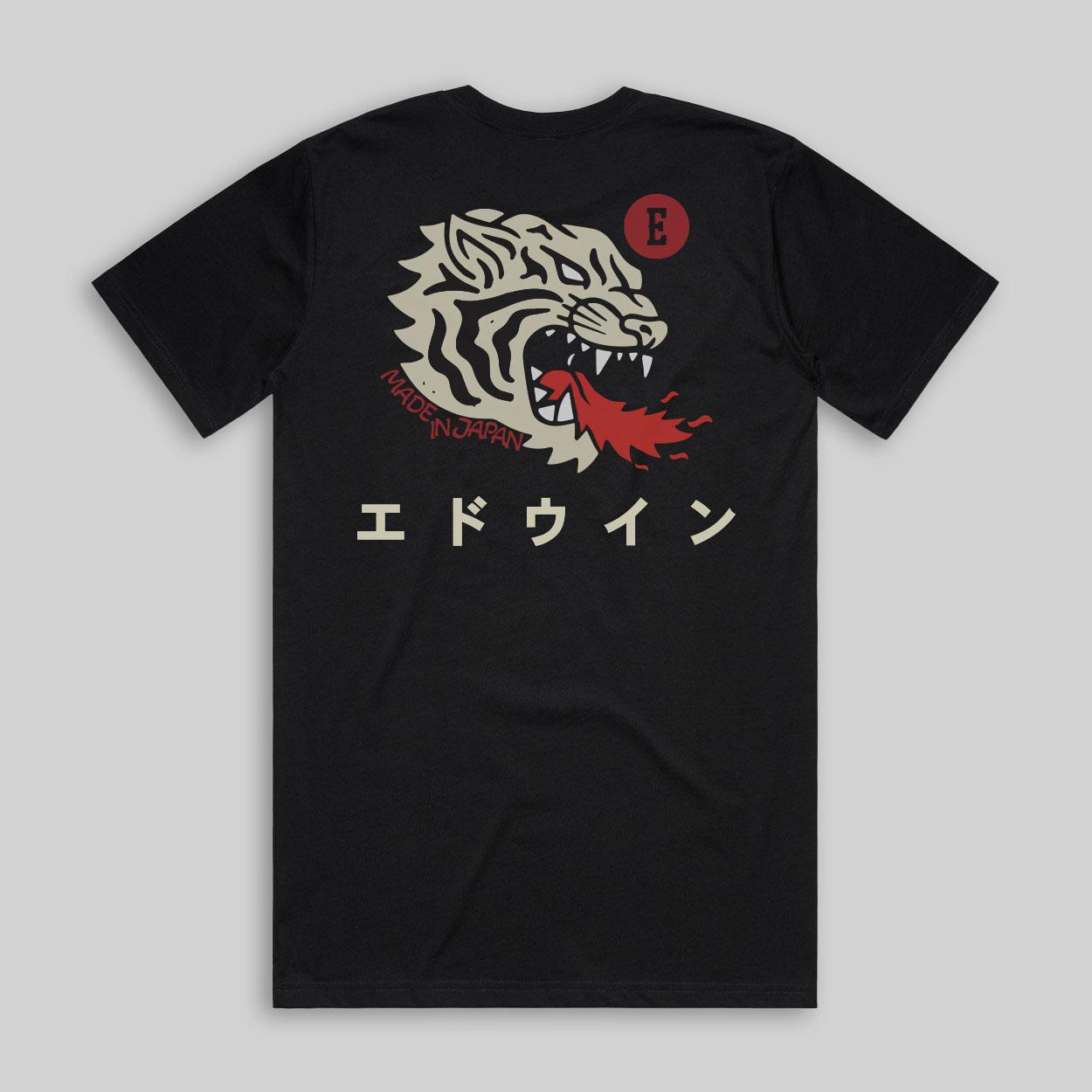 Edwin 100 % Recycled Cotton Tiger Short Sleeve  Tee