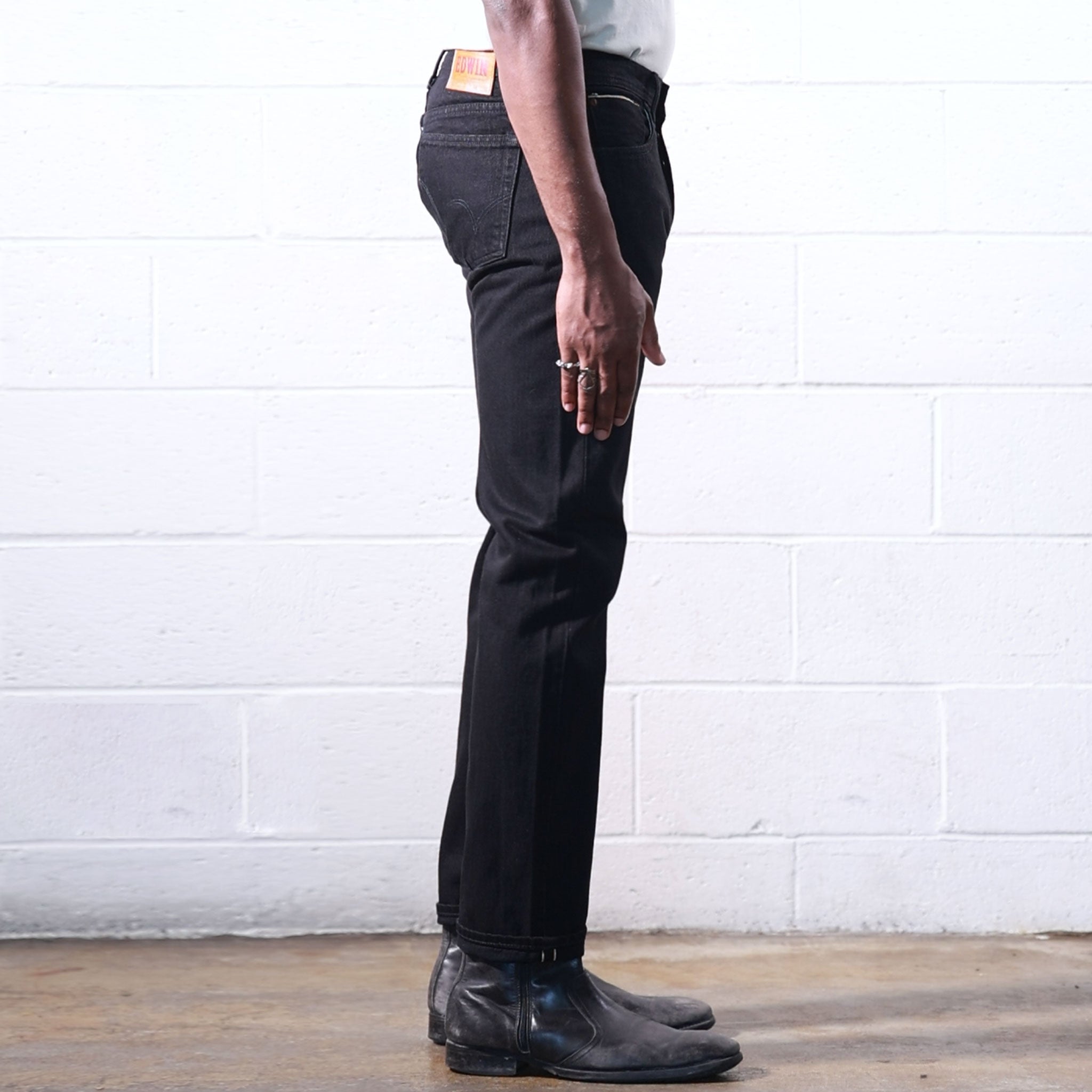 Akita Straight Wet  Black Men's Premium Selvage