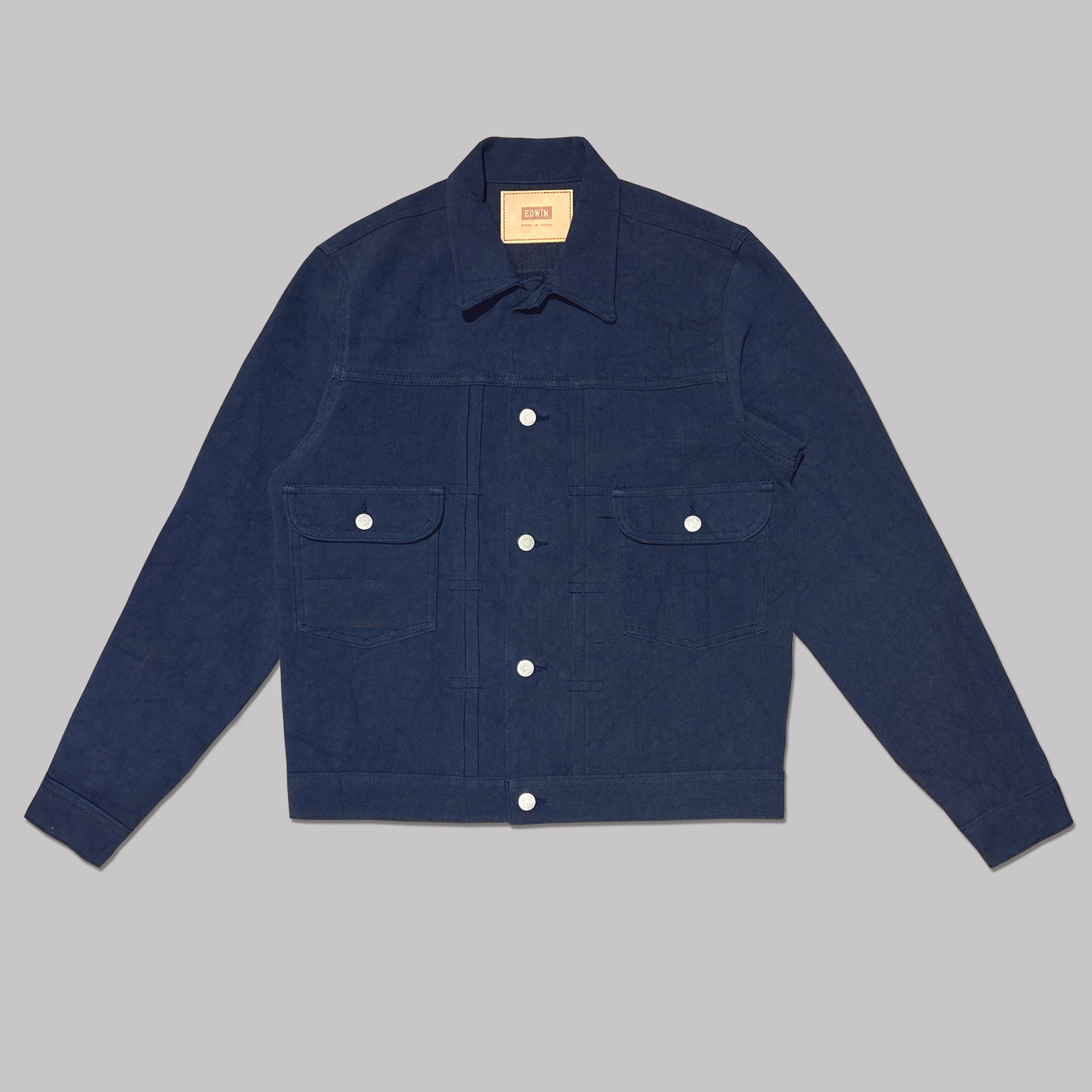 COTTON LINEN JACKET NAVY